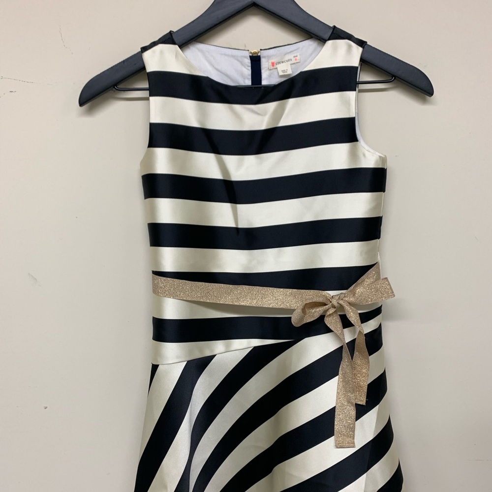 J.Crew Girls’ Striped Dress with Ribbon size 8